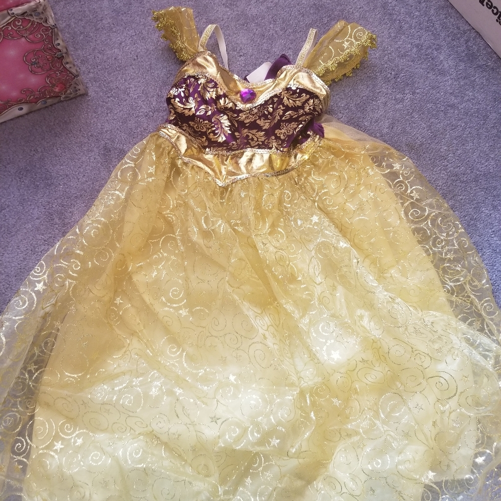 3 little girl dress up princess gowns